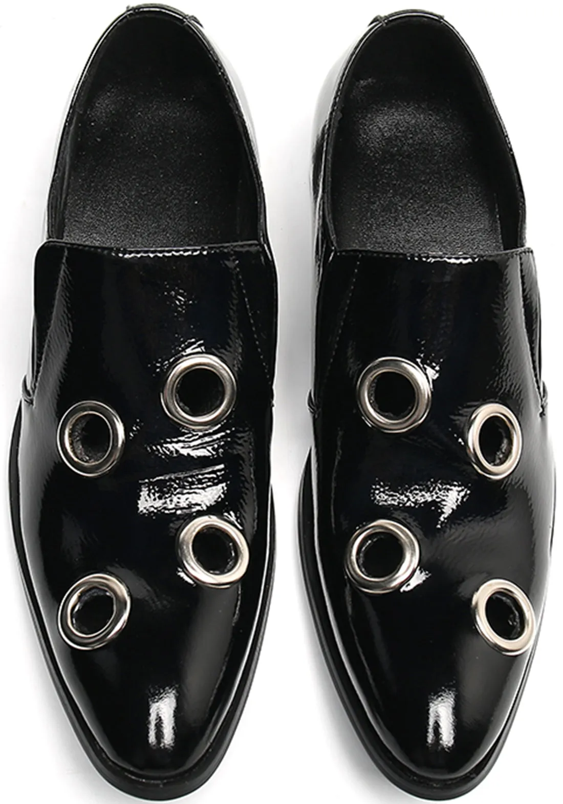 Men's Four Circular Holes Leather Loafers