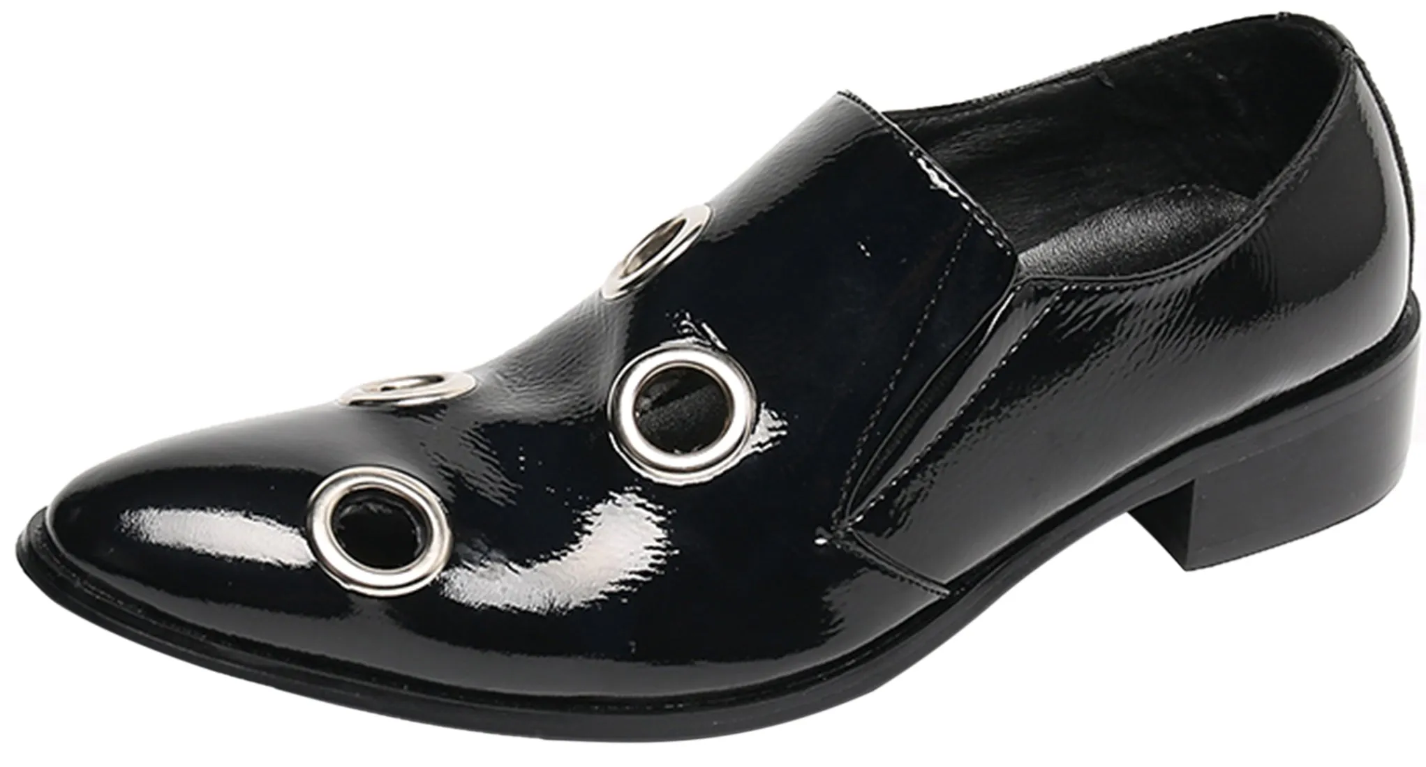 Men's Four Circular Holes Leather Loafers