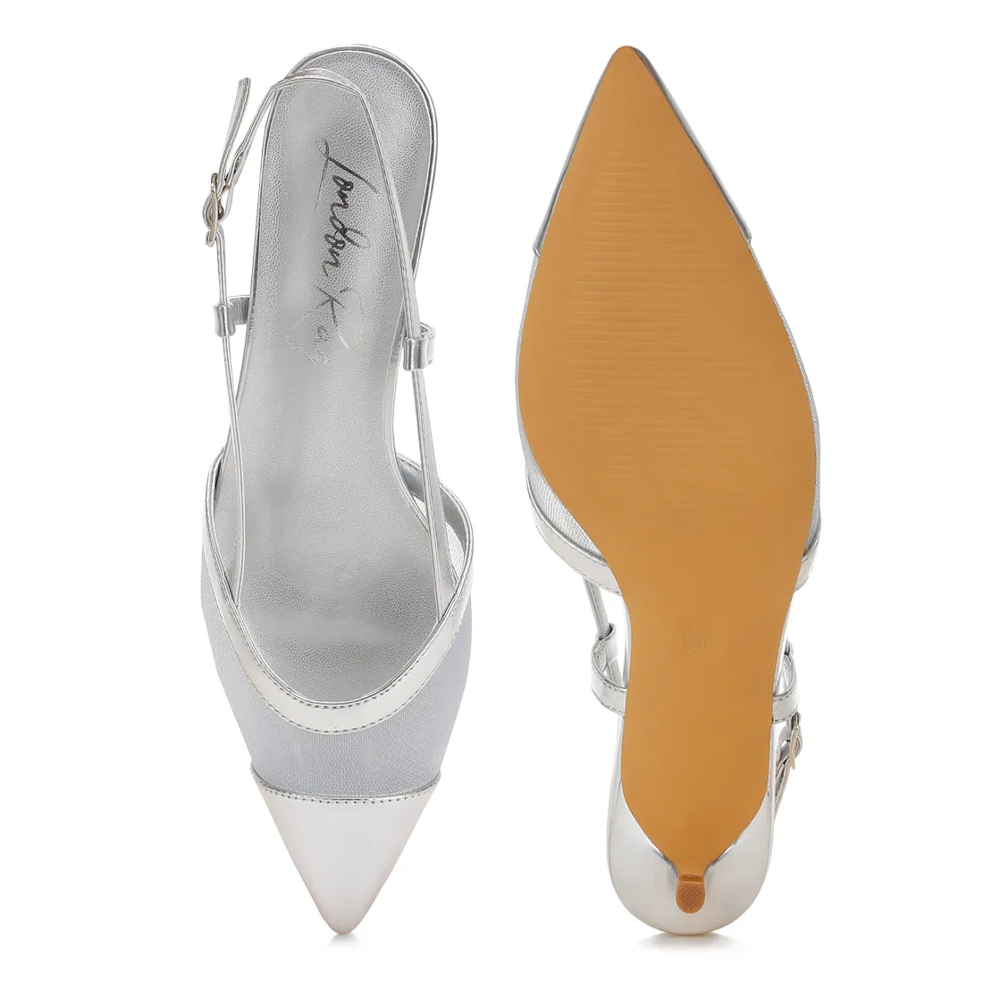 Mesh Slingback Sandals