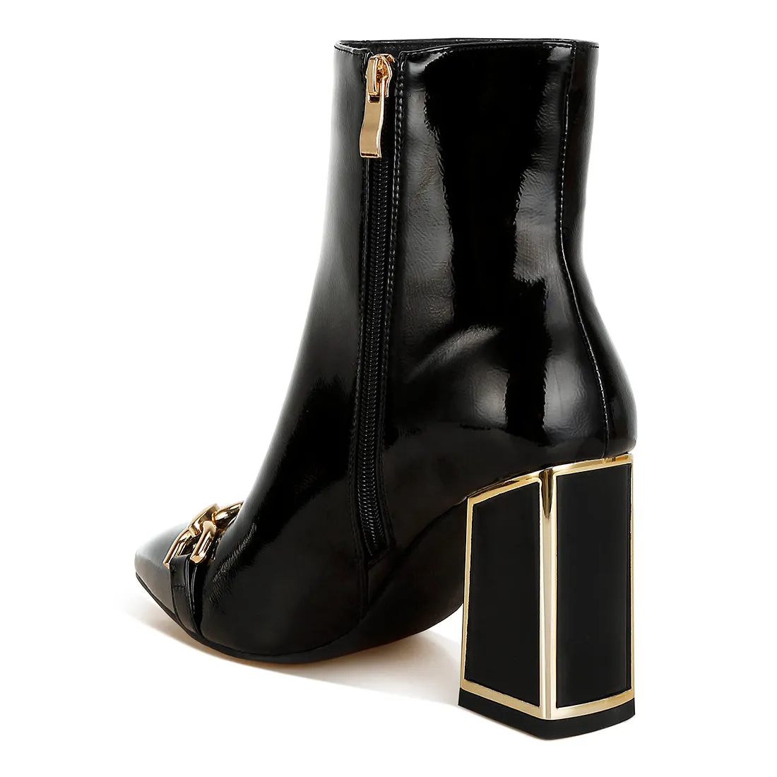 Metallic Chain Detail Boots