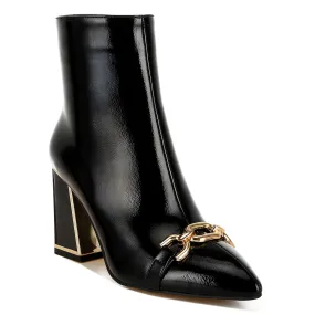 Metallic Chain Detail Boots