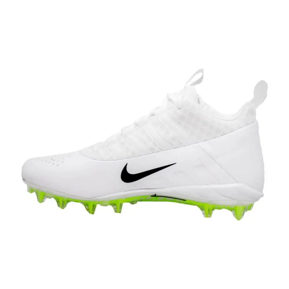 Nike Alpha Huarache 6 Pro White/Volt Lacrosse Cleats