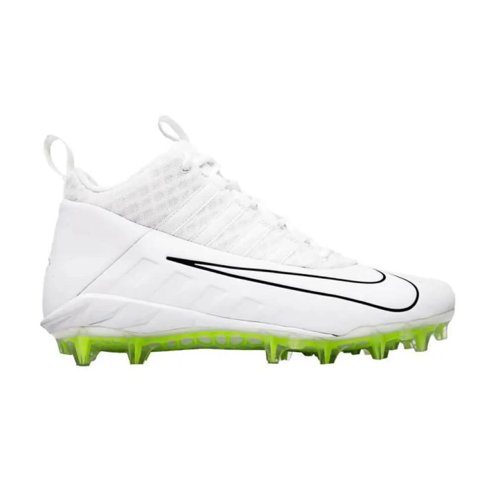 Nike Alpha Huarache 6 Pro White/Volt Lacrosse Cleats