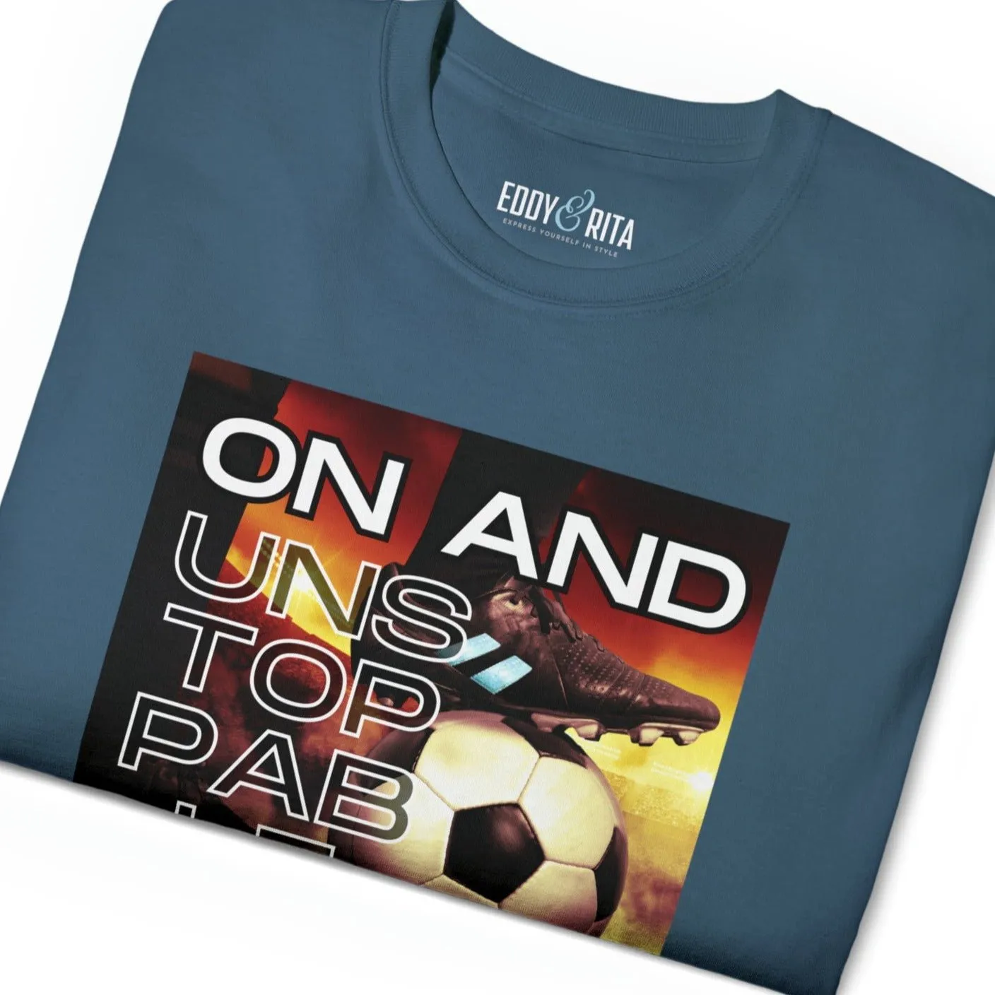 On and Unstoppable Men's Soccer Tee - Soccer Ball Athletic T-Shirt