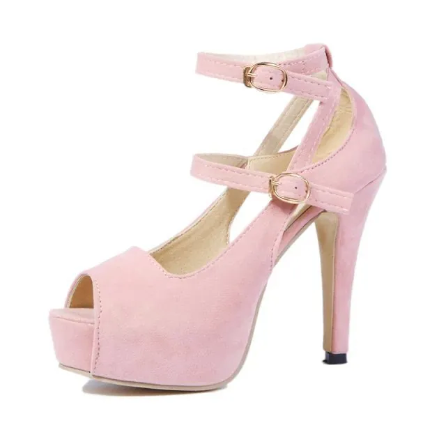 Open toe women pumps female high heels