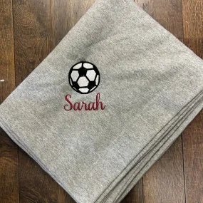 Personalized Soccer Player Stadium Blanket