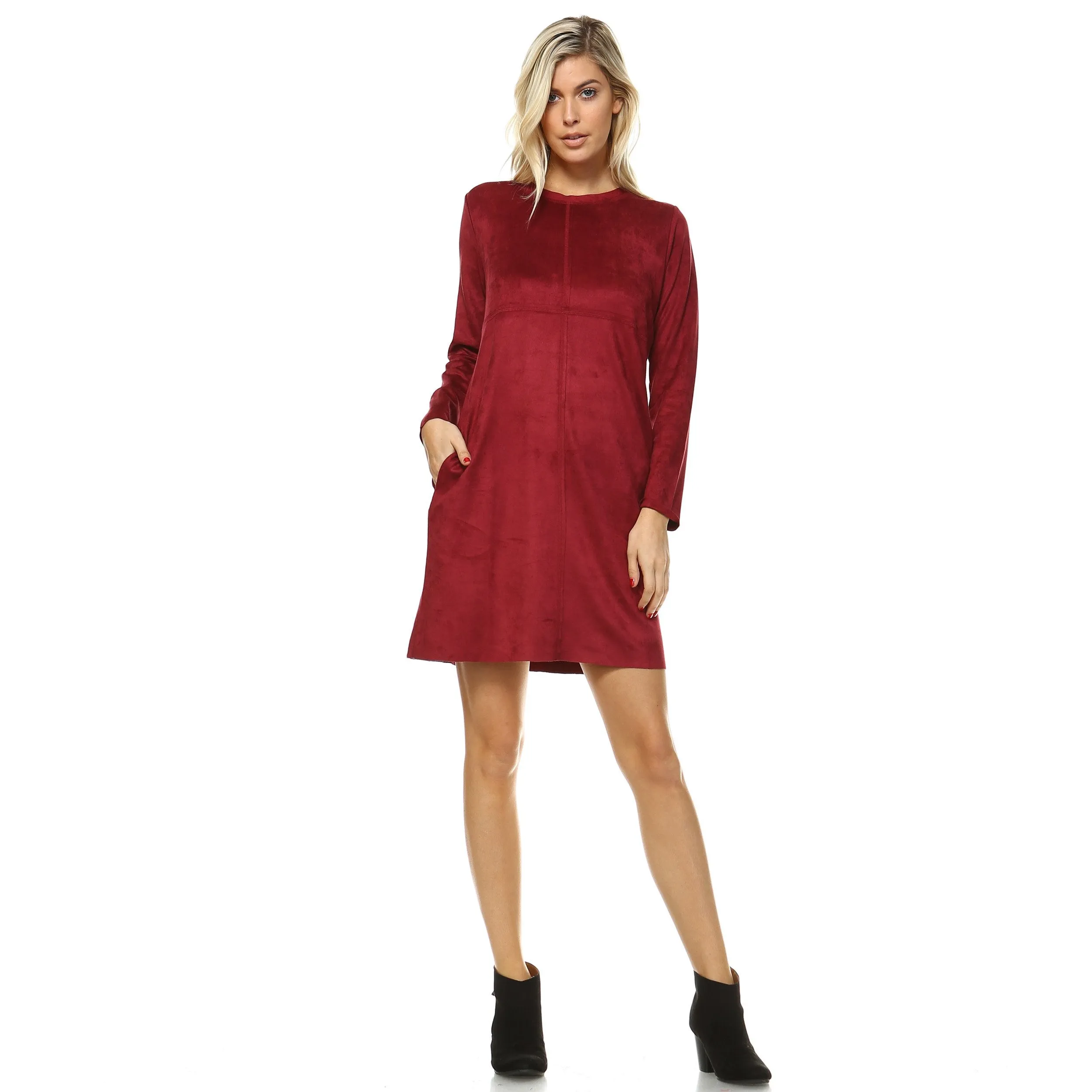 Pre-Order Faux Suede Aurora Dress