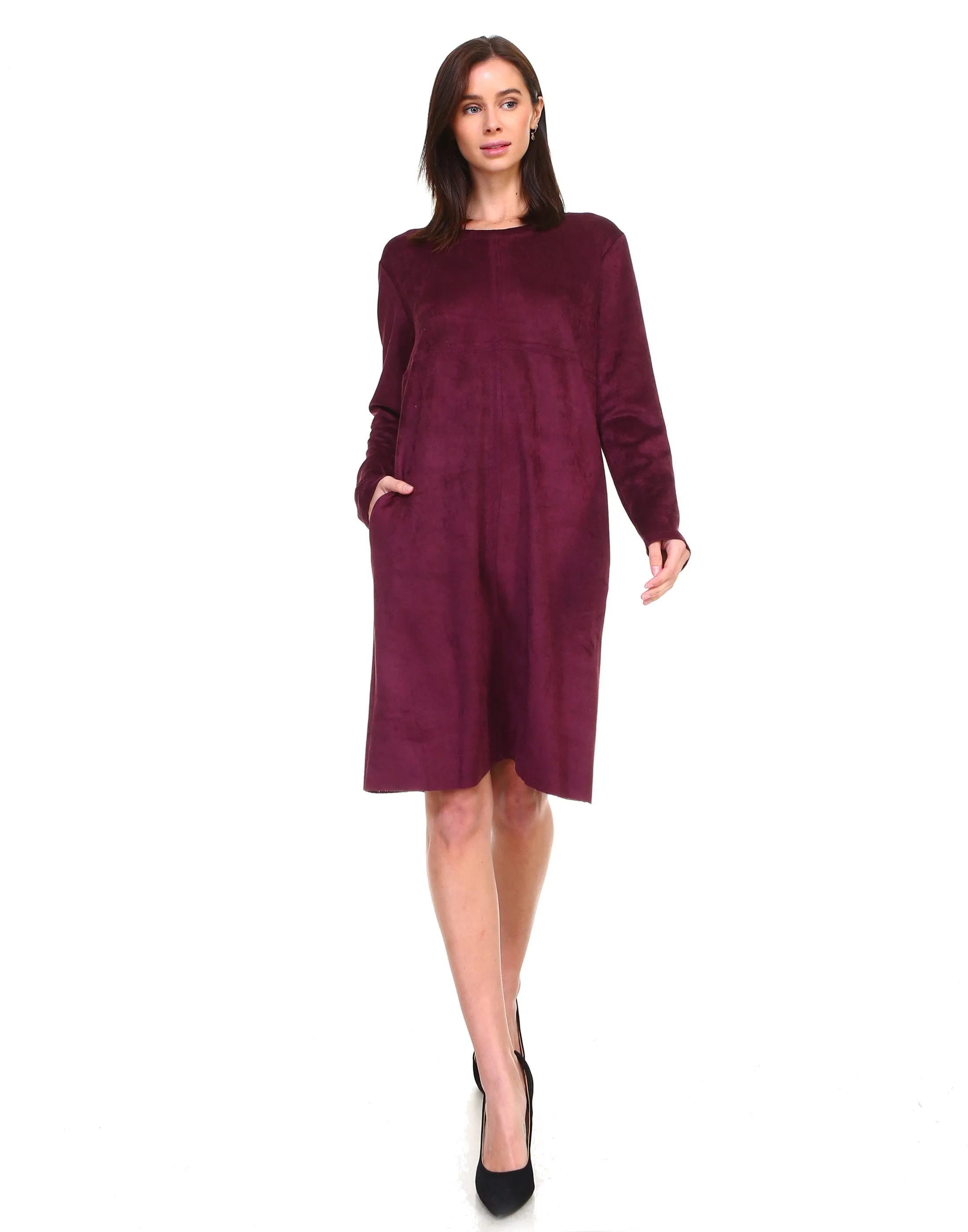 Pre-Order Faux Suede Aurora Dress