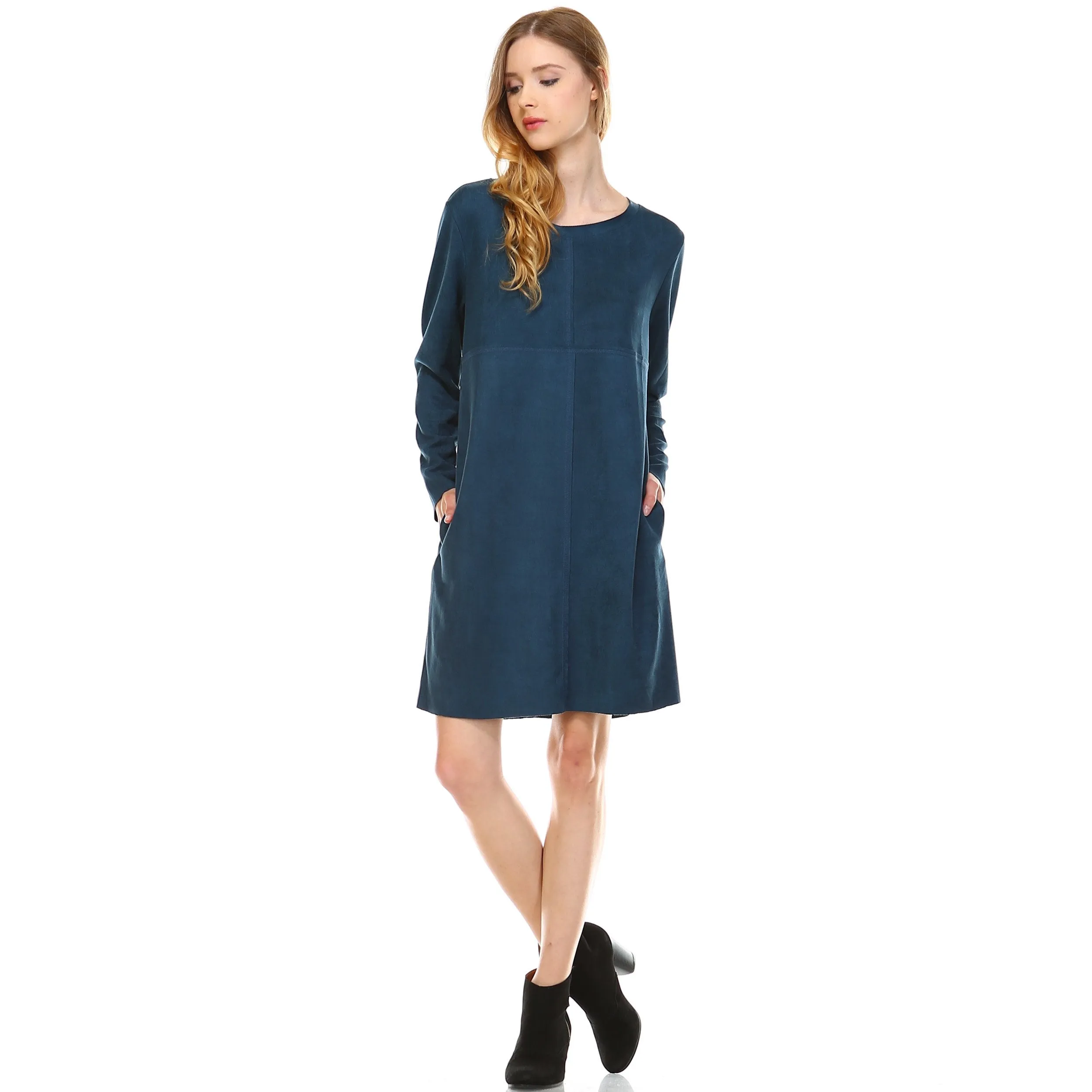 Pre-Order Faux Suede Aurora Dress