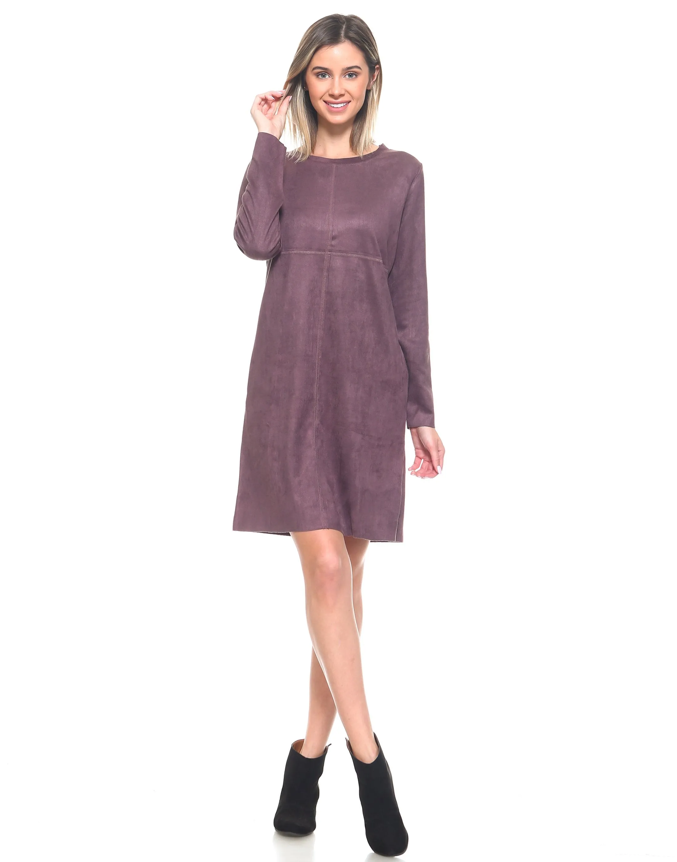 Pre-Order Faux Suede Aurora Dress
