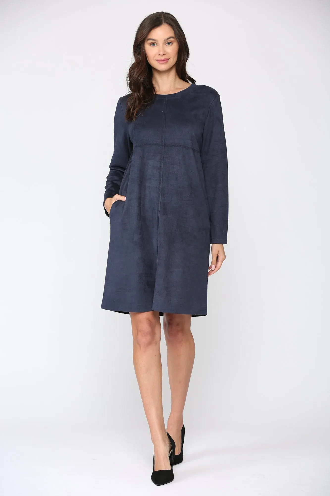 Pre-Order Faux Suede Aurora Dress