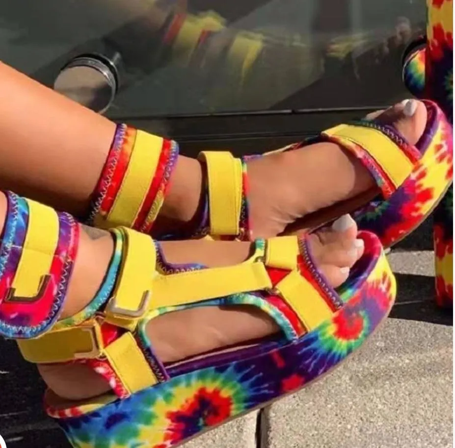 "TIE DYE" WEDGES