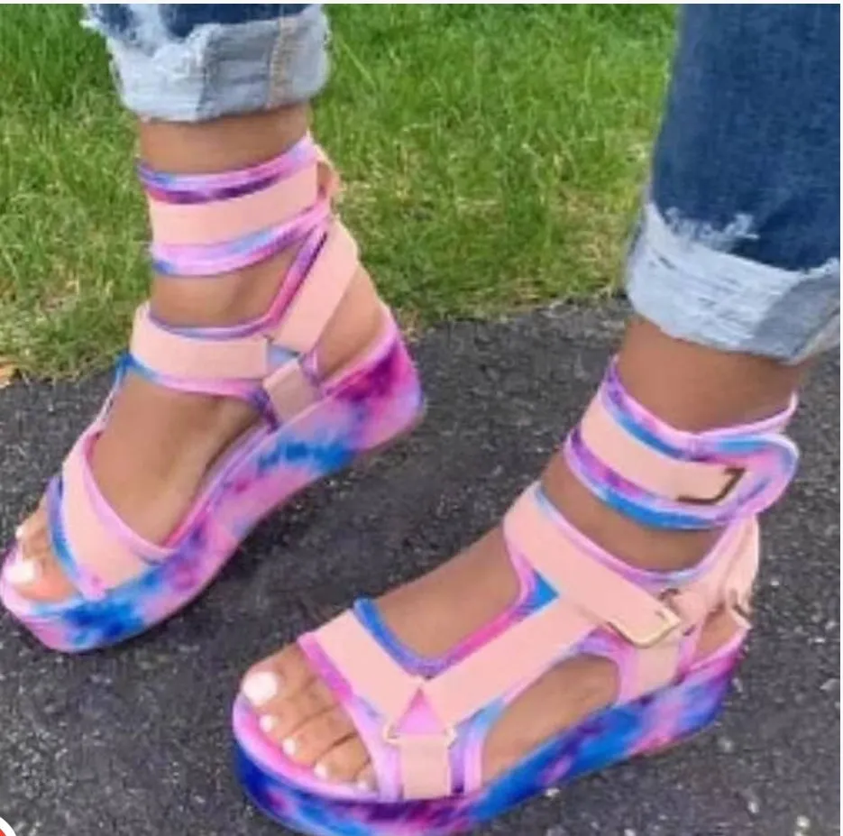 "TIE DYE" WEDGES