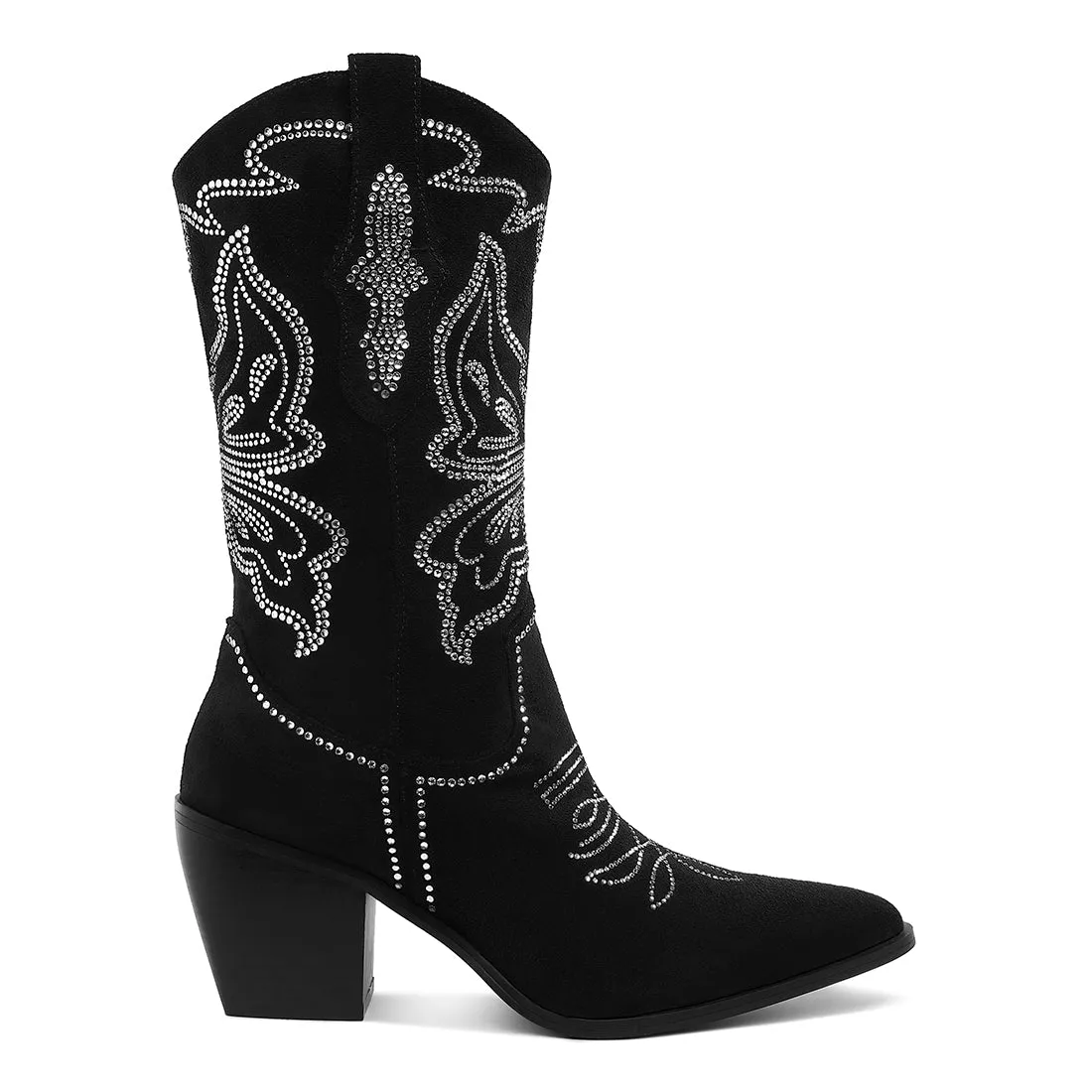 Rhinestones Embellished Cowboy Boots