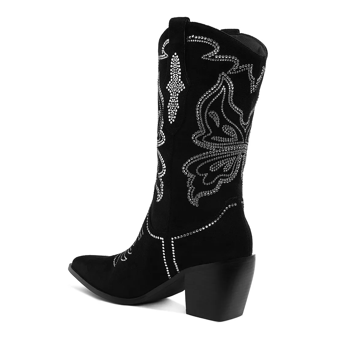 Rhinestones Embellished Cowboy Boots