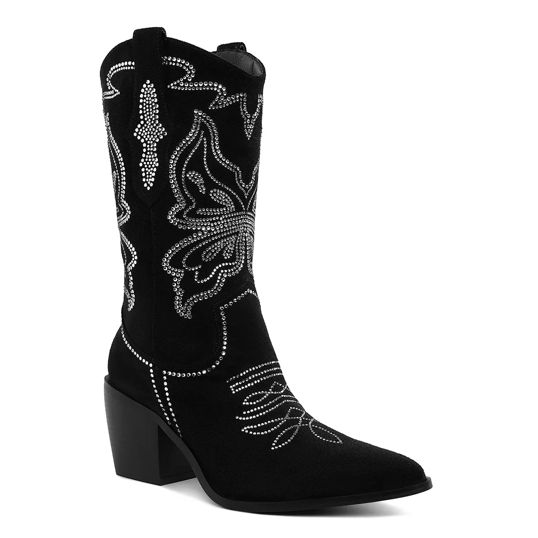Rhinestones Embellished Cowboy Boots