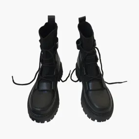Techwear Aesthetic Black Platform Winter Boots Shoes