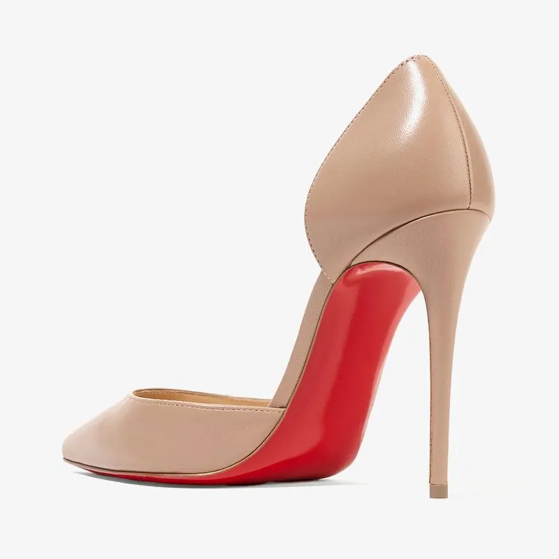 Timeless Nude Beige Leather Pumps