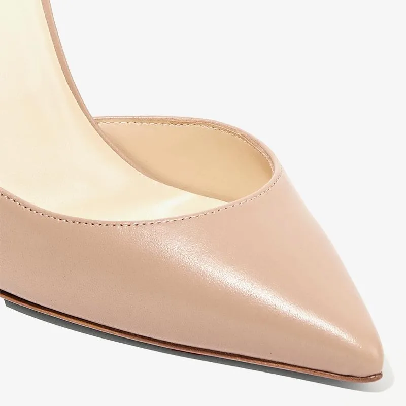 Timeless Nude Beige Leather Pumps
