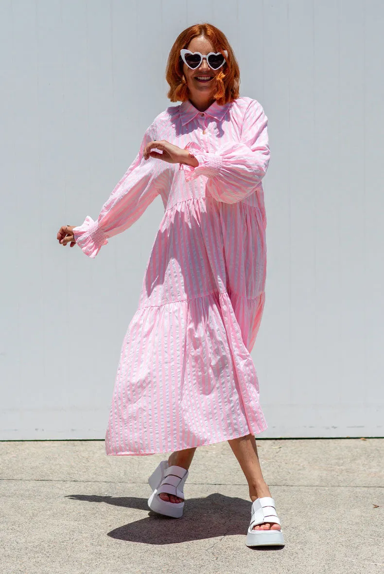 Winnie Dress - Neon Pink