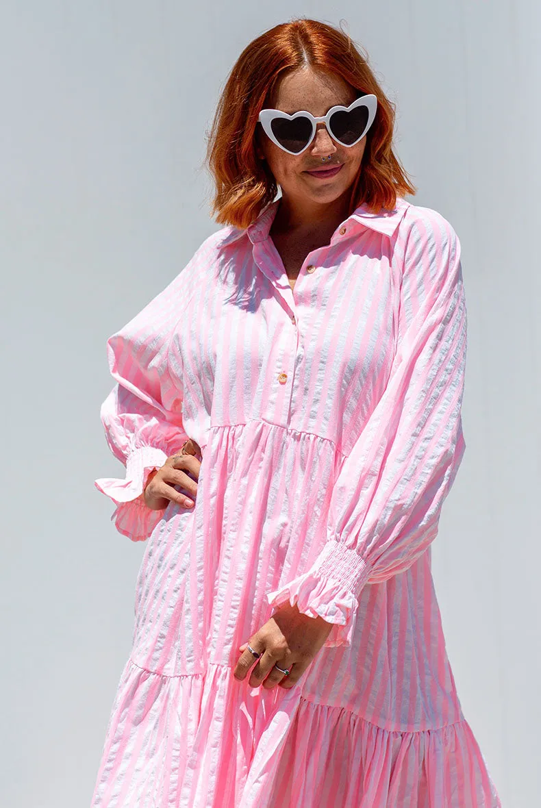 Winnie Dress - Neon Pink