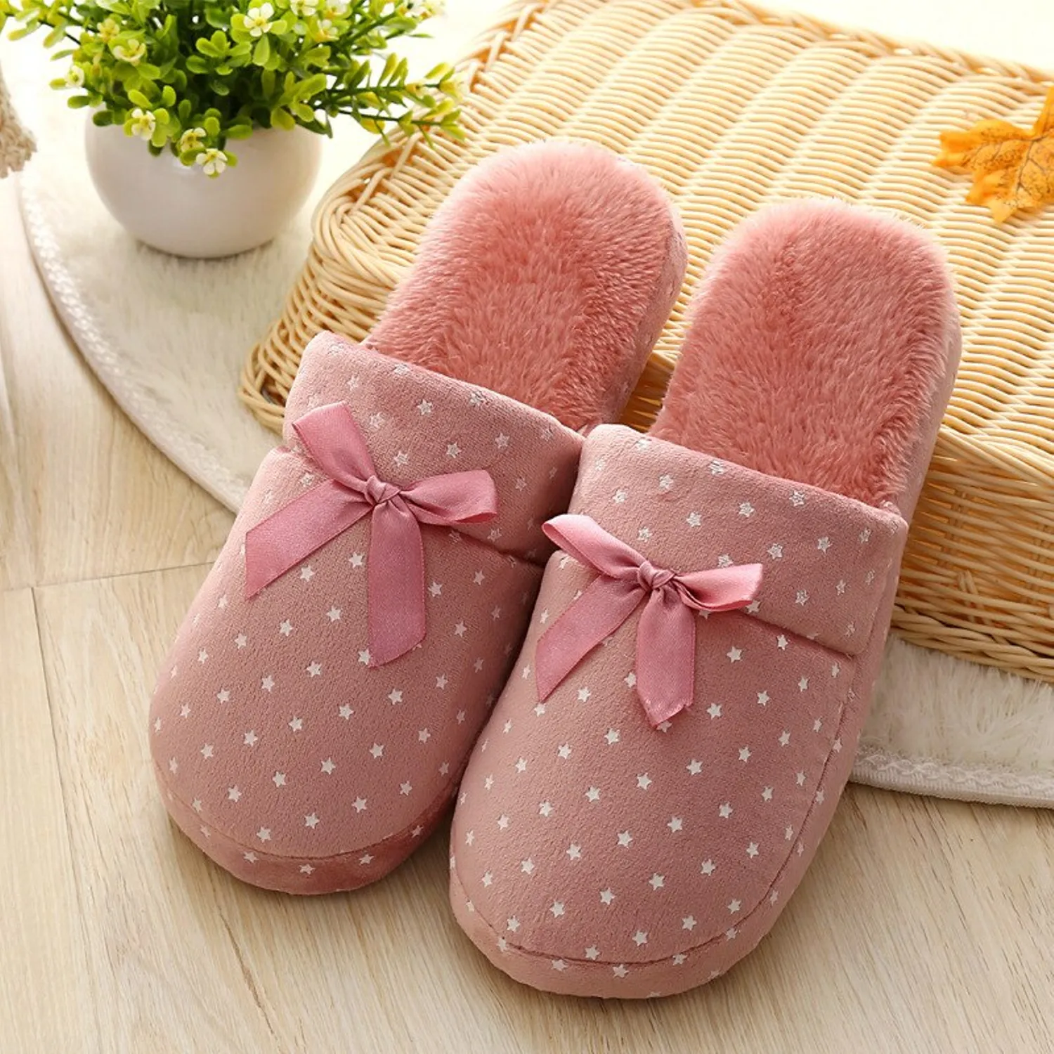 Women's Autumn/Winter Warm Cotton Soft Home Slippers