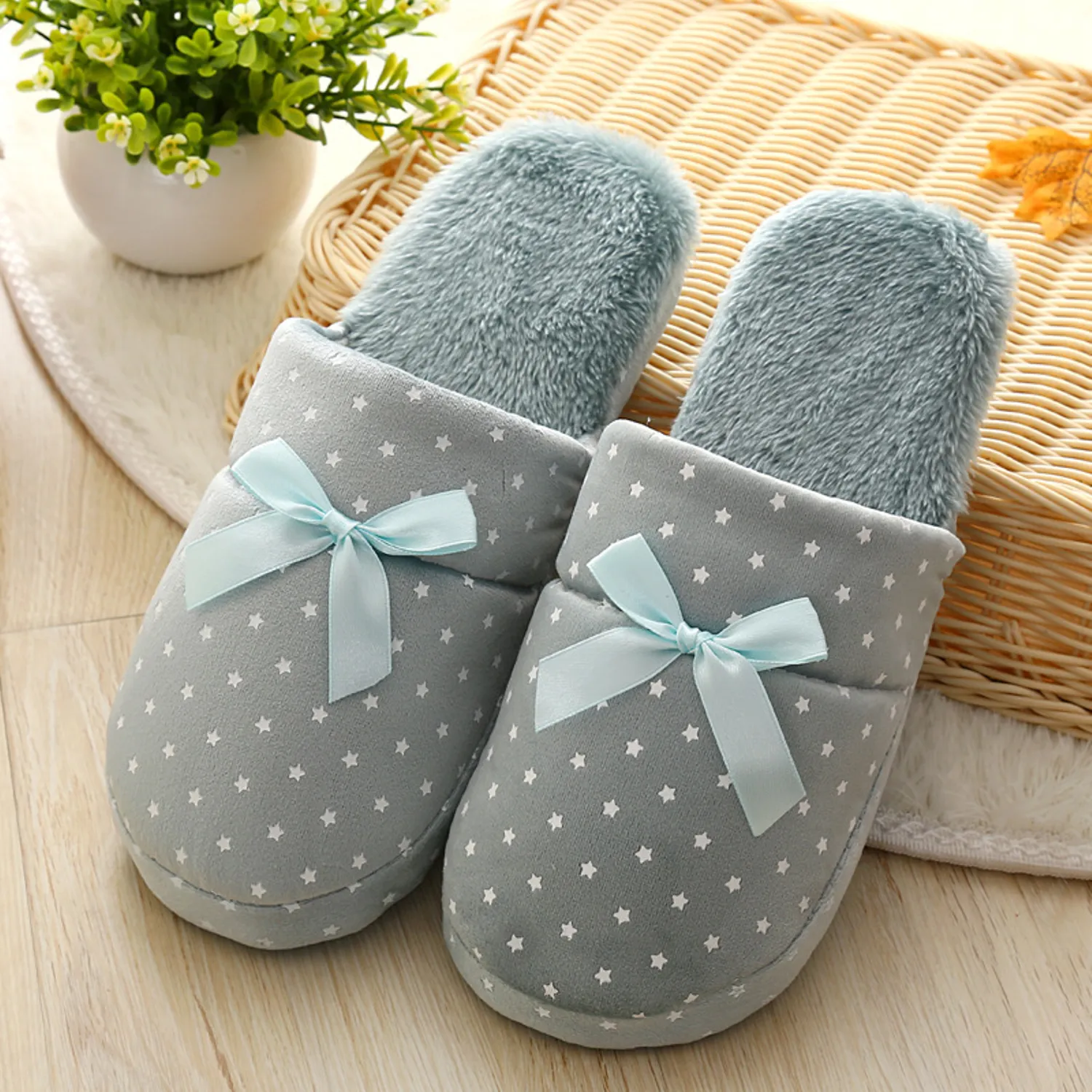 Women's Autumn/Winter Warm Cotton Soft Home Slippers